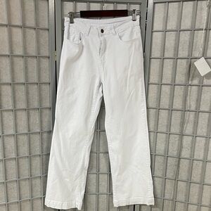 Amazing White Straight-Leg Jeans, Size Small